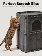 FUKUMARU Casa para gatos de interior, cama cálida para gatos