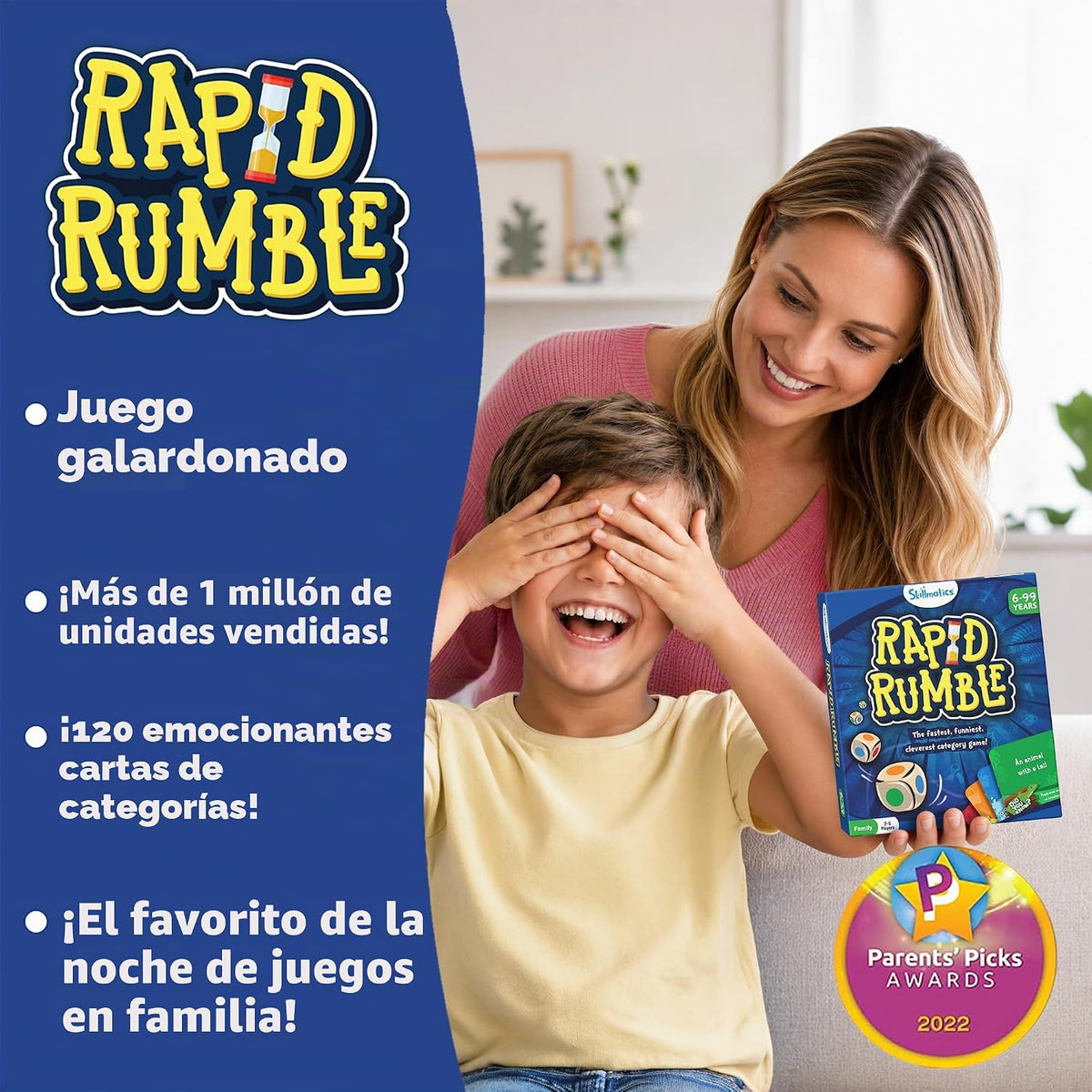 Skillmatics Rapid Rumble - Divertido juego de mesa y cartas, regalo para