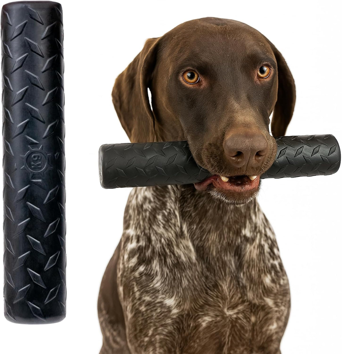 Monster K9 Chew Stick - para masticadores difíciles, juguete para perro de caucho natural, 9 in