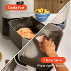 bella Freidora de Aire Delgada de 6 Qt, Utensilios de Cocina Fits-anywhere™, Revestimiento Antiadherente de Cerámica EverGood™, Temperatura Ajustable, 6 Opciones de Cocción Preestablecidas, Apagado