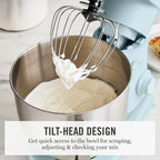 Martha Stewart Batidora de pie con cabezal inclinable de 5.3 cuartos, 12
