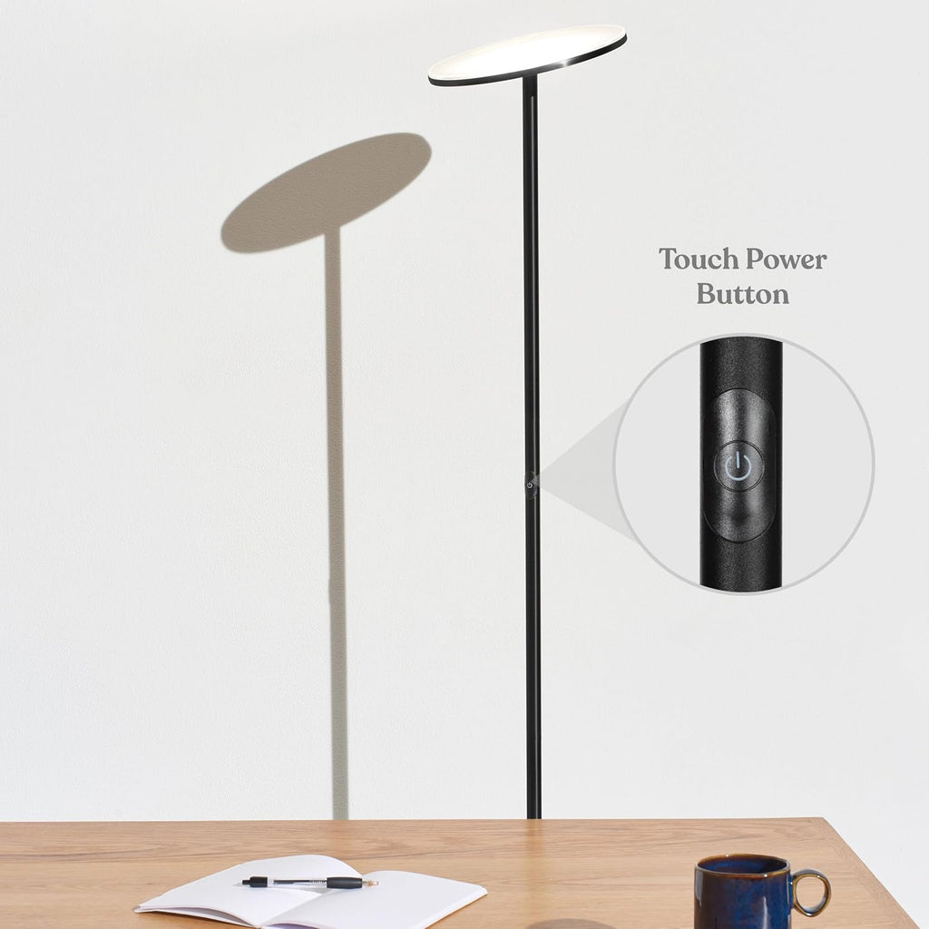 Lámpara de pie LED de 30 vatios Brightech Sky, 211136S-BK, 30.00 vatios