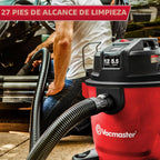 Vacmaster Aspiradora de 12 galones, 5.5 HP Pico de alta capacidad, húmeda/seca - VJH1211PF 1101