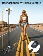 Trípode magnético para teléfono de 70 pulgadas, trípode para selfie stick para iPhone MagSafe y cámara