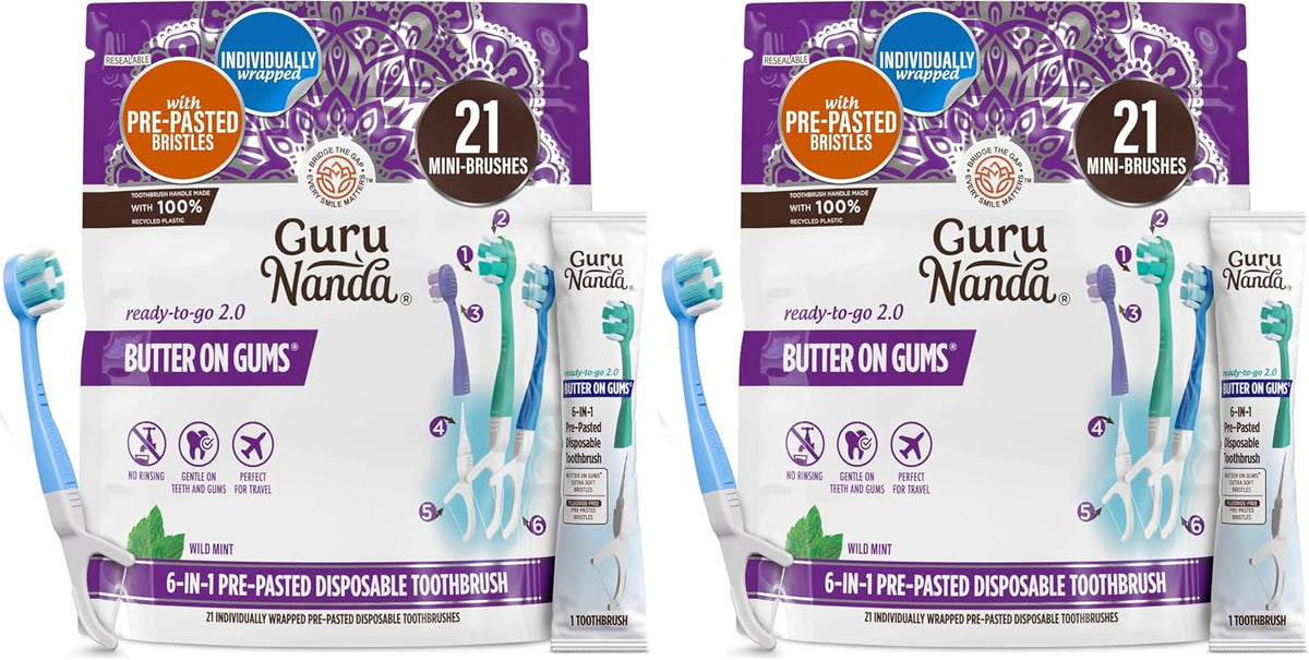 GuruNanda Cepillo de dientes desechable 6 en 1
