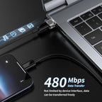 50 paquetes de adaptador USB A a USB transparente, convertidor de cargador USB C hembra a A macho compatible con Apple Watch Ultra iWatch 8 7, iPhone 16 15 14 13 Pro Max Plus, iPad 9 10 Air 5 Mini 6