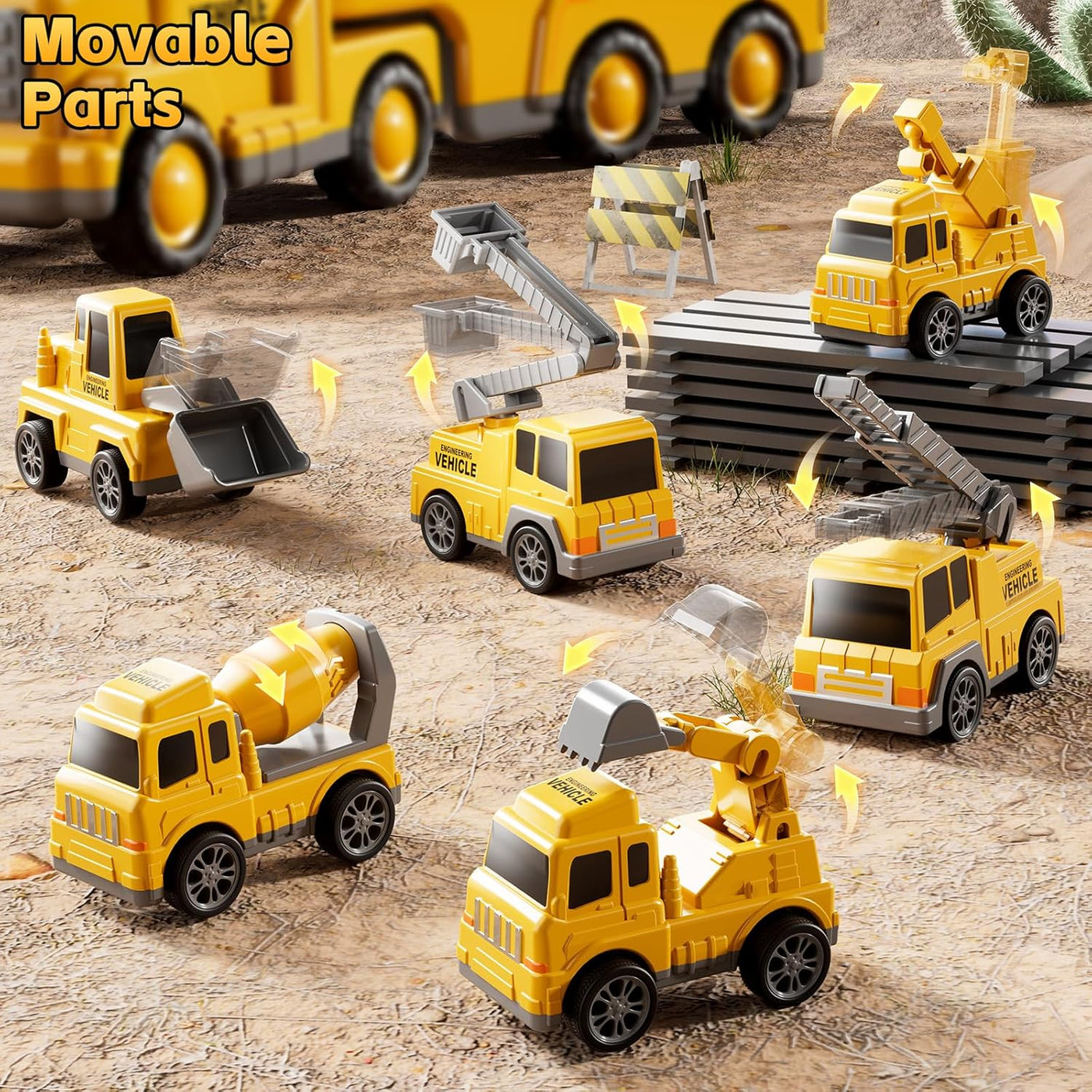 KIZONLY Camiones de Construcción de Juguete para Niños de 2 3 4 5 A...