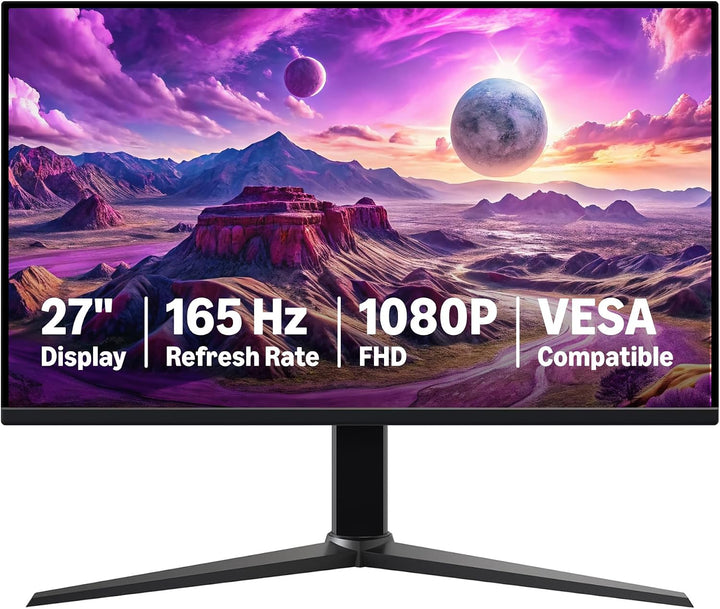Amazon Basics Monitor para juegos de 27 pulgadas, FHD 1080P, 165Hz,...