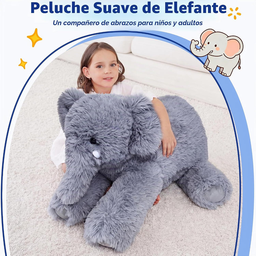 Animal de peluche de elefante gigante, juguetes de peluche de