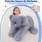 Animal de peluche de elefante gigante, juguetes de peluche de
