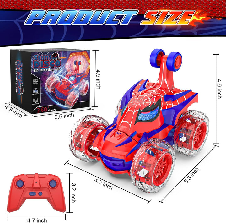 Mafbeanl Coche de acrobacias a control remoto RC, rotación de 360°...