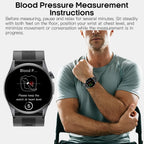Smart Watch para Hombres y Mujeres con Correa de Airbag, Pantalla AMOLED de 1.56", Monitor de Ritmo Cardíaco y Presión Arterial, Rastreador de Oxígeno en Sangre y Sueño, Bucle de Voz, 70 Modos Deportivos Fitness Tracker