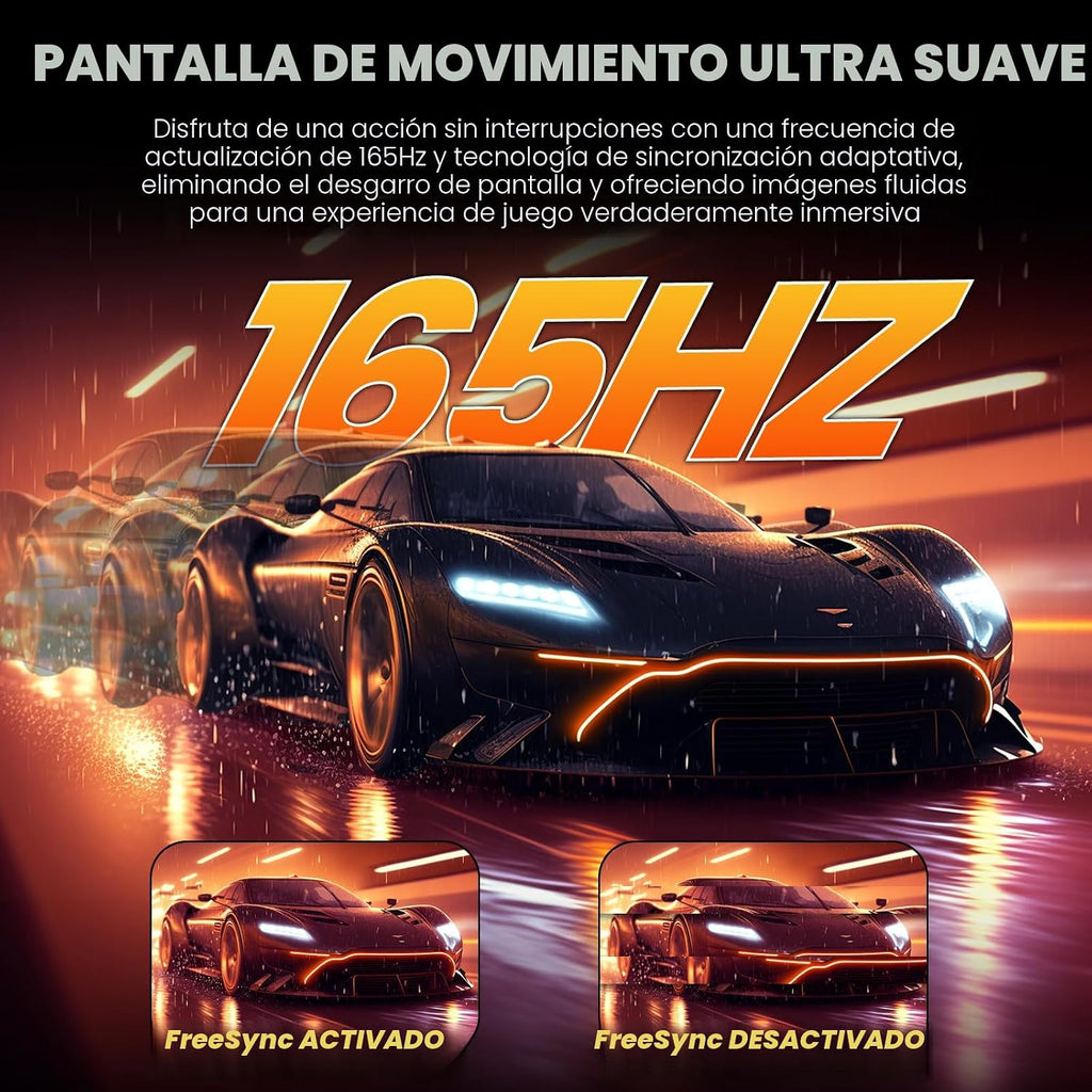 CRUA - Monitor de juegos ultraancho WQHD 165Hz IPS de 34 pulgadas,...