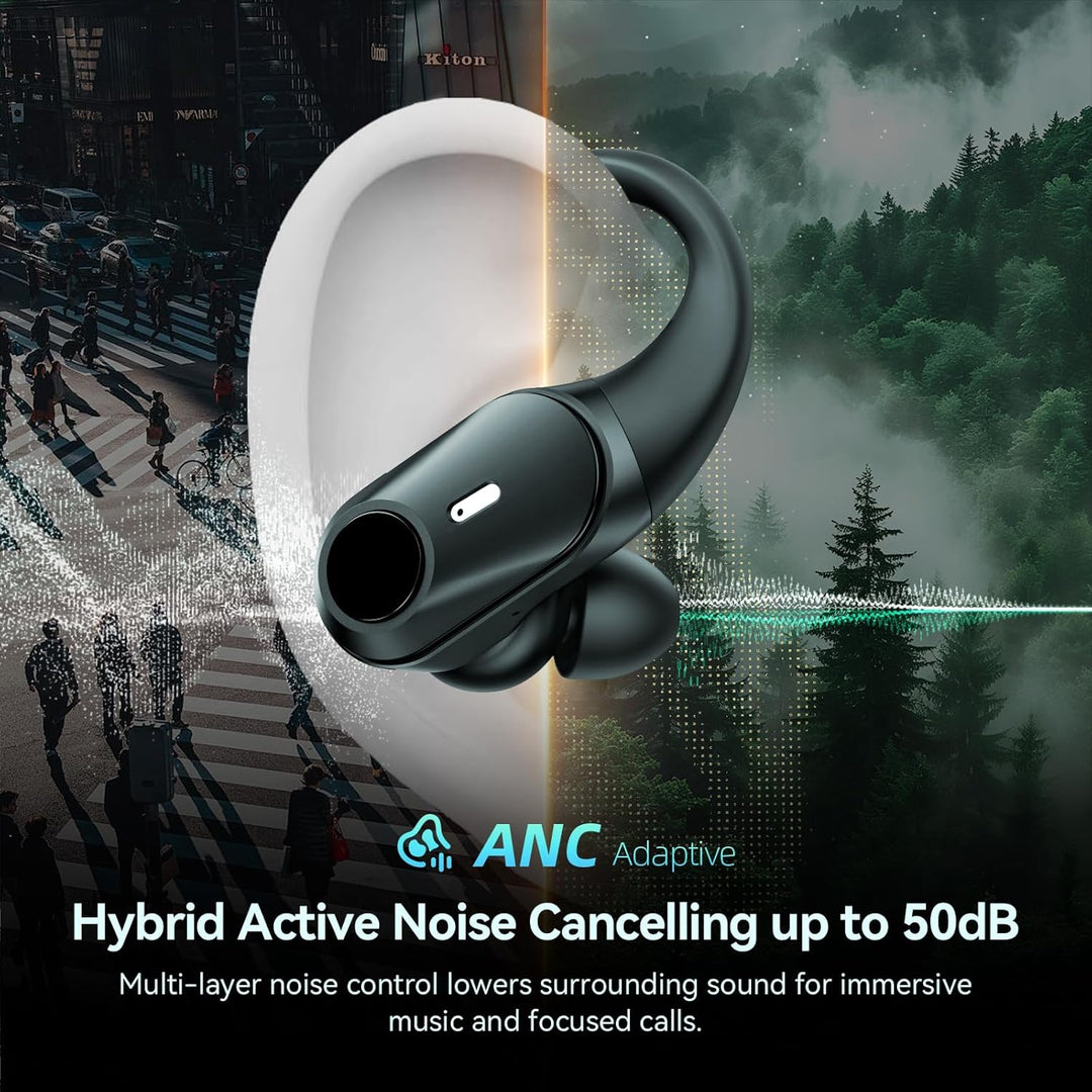 Auriculares inalámbricos con cancelación activa de ruido, auricular...