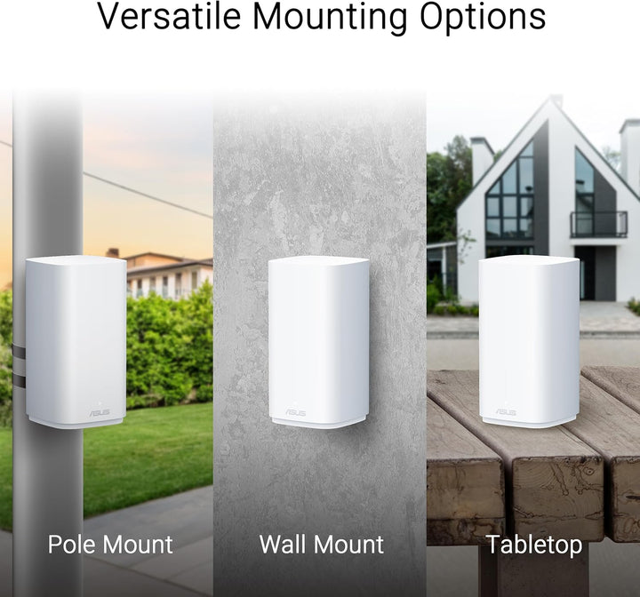 ASUS ZenWiFi BD5 Outdoor - Malla WiFi 7 de doble banda para exterio...