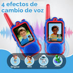 Startcan Walkie Talkies de video para niños, paquete de 2 juguetes Walkie-Talkie de largo alcance para diversión en interiores y exteriores, regalos de cumpleaños de Navidad para niños de 3 a 8 años