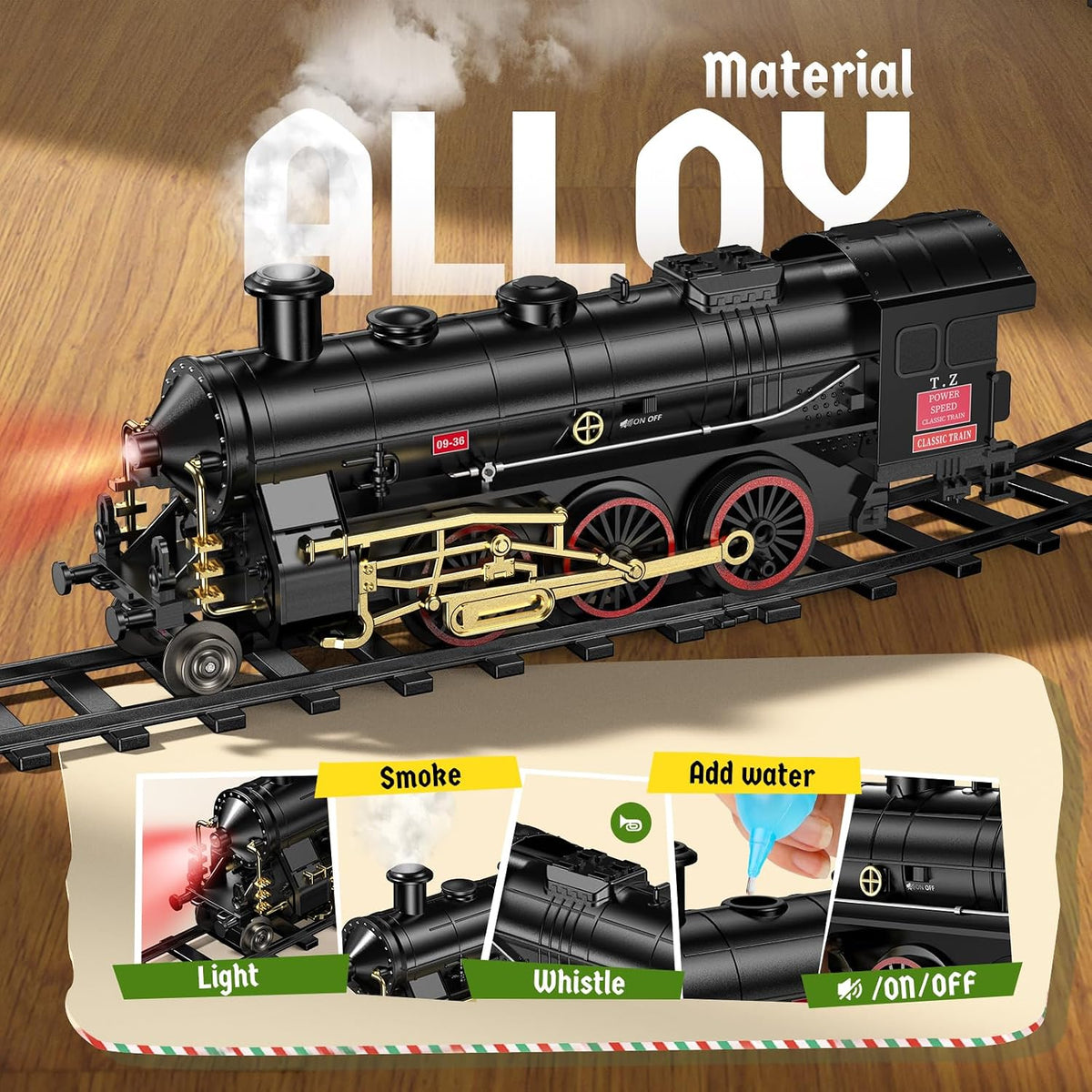 Hot Bee - Tren de juguete con humo, sonido y luz