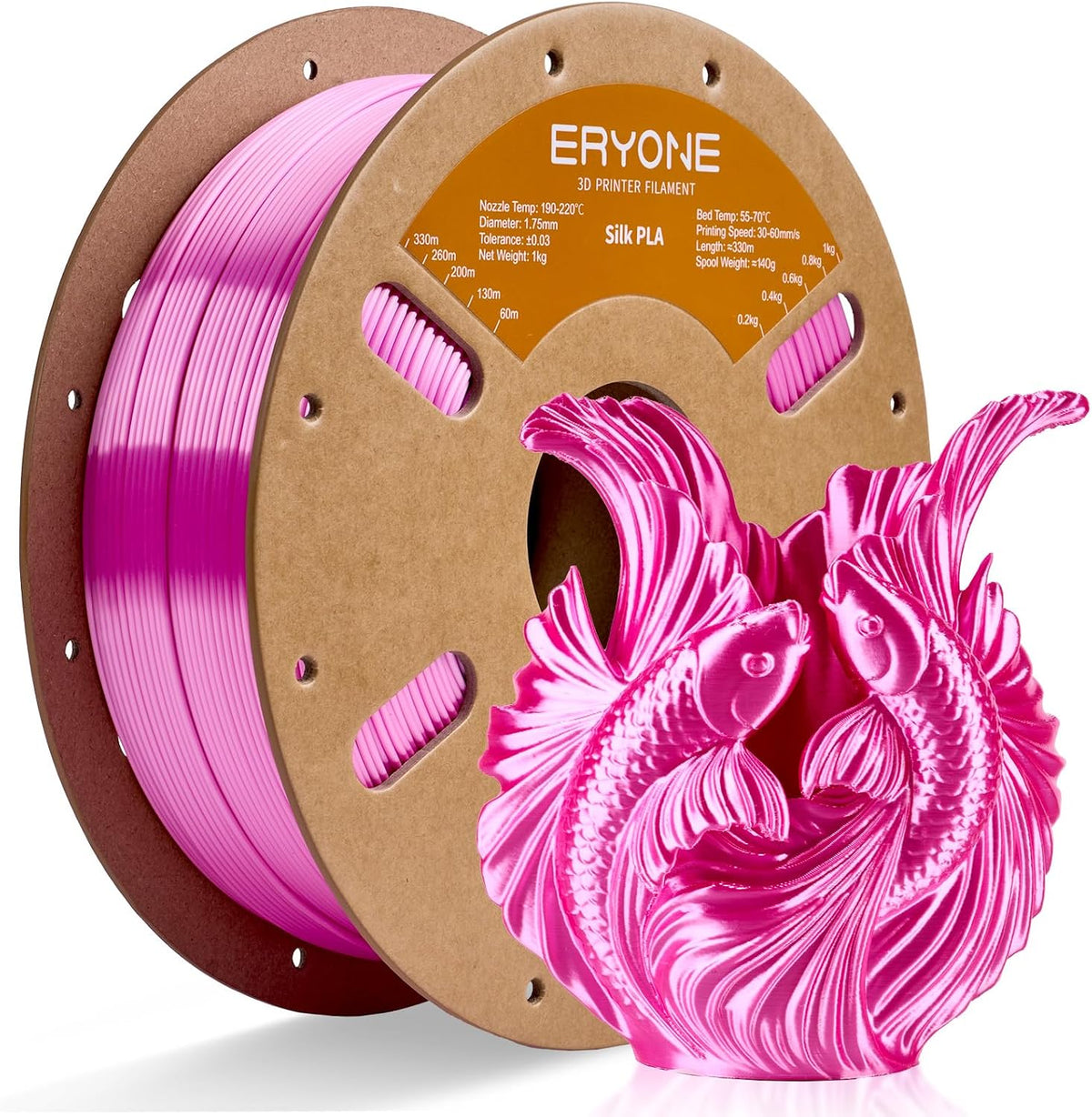 ERYONE Filamento PLA de seda para impresora 3D, 0.069 in +\/- 0.001...