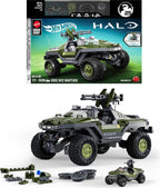 Mattel Brick Shop Hot Wheels Halo UNSC M12 Warthog - Juego de construcción