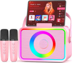 Karaoke Machine para Kids Adults,Bluetooth Speaker 2 Wireless Microphones