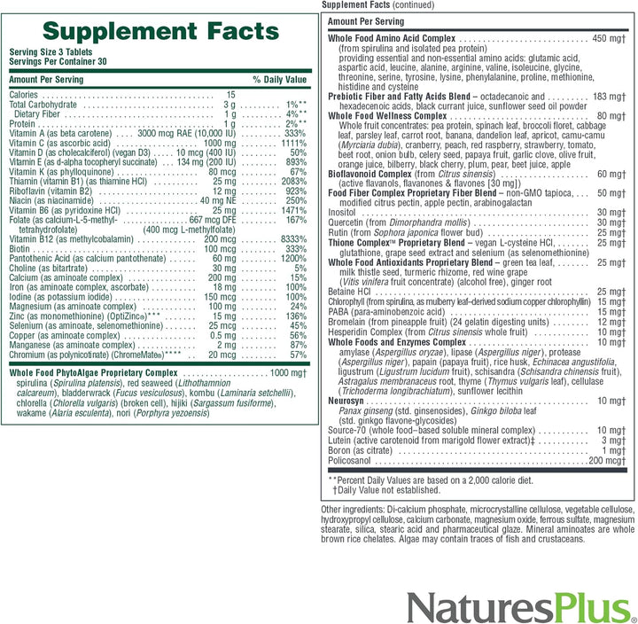 NaturesPlus Ultra Source of Life Multivitamínico - 90 tabletas - Ap...