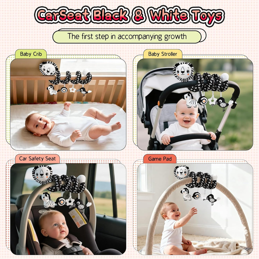 FPVERA Juguetes de Asiento de Coche para Bebés 0-6 Meses: Juguete d...