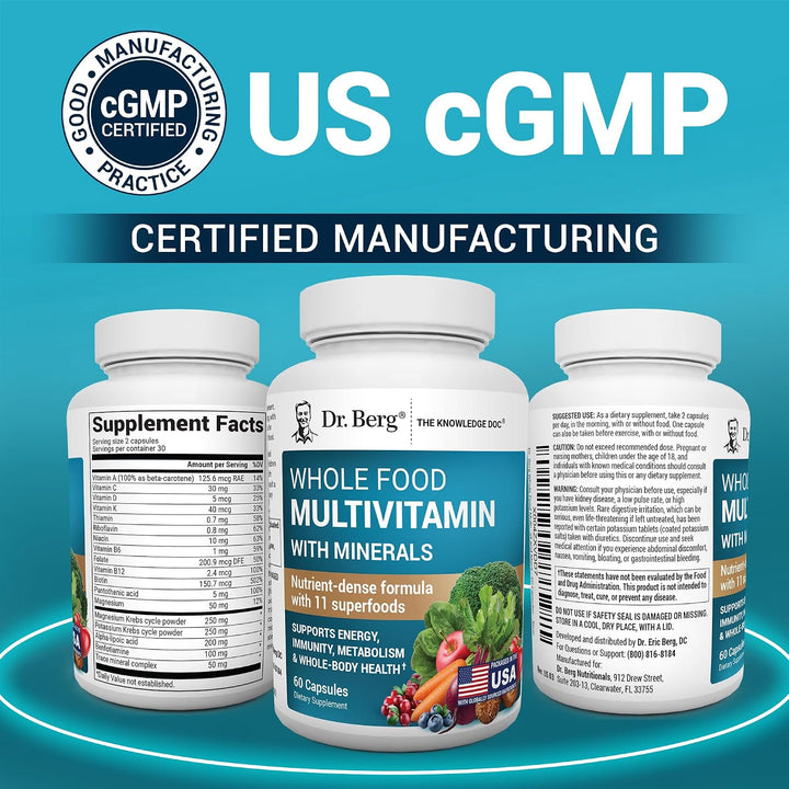 Dr. Berg Multivitamínico integral con minerales - Multivitamínico d...
