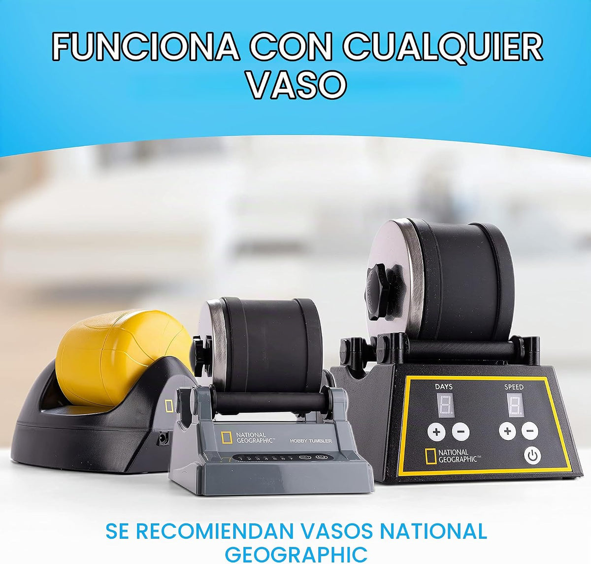 National Geographic Kit de Recarga para Amoladora de Rocas con 5 Lbs. de Rocas Irregulares