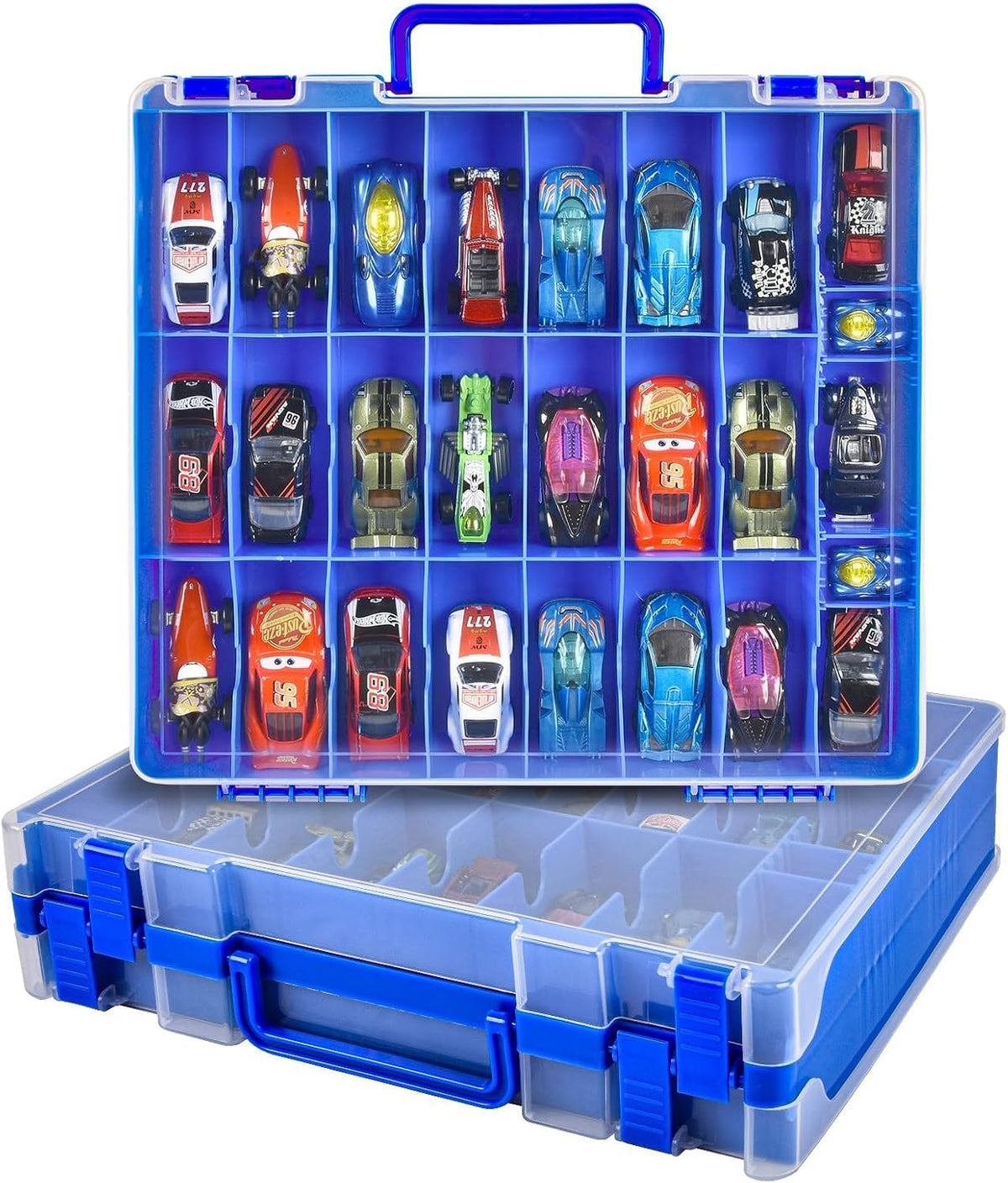 Estuche organizador de almacenamiento de autos de juguete compatible con