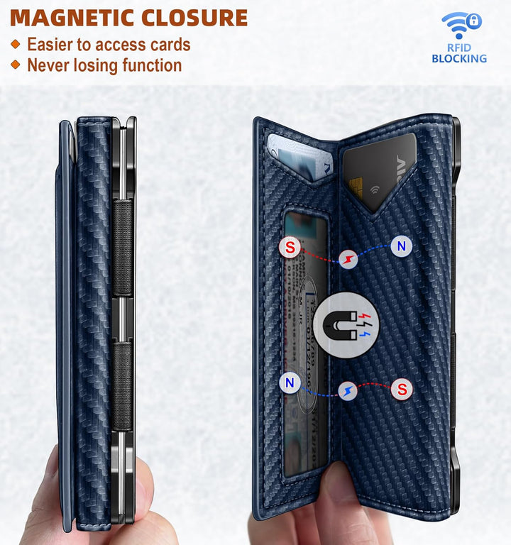 BULLIANT Cartera para hombre, delgada con bolsillo frontal, de cuer...