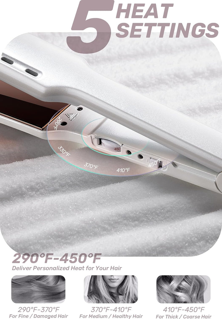ROSILY Plancha de pelo de 1.75 pulgadas, doble voltaje 100-240V par...