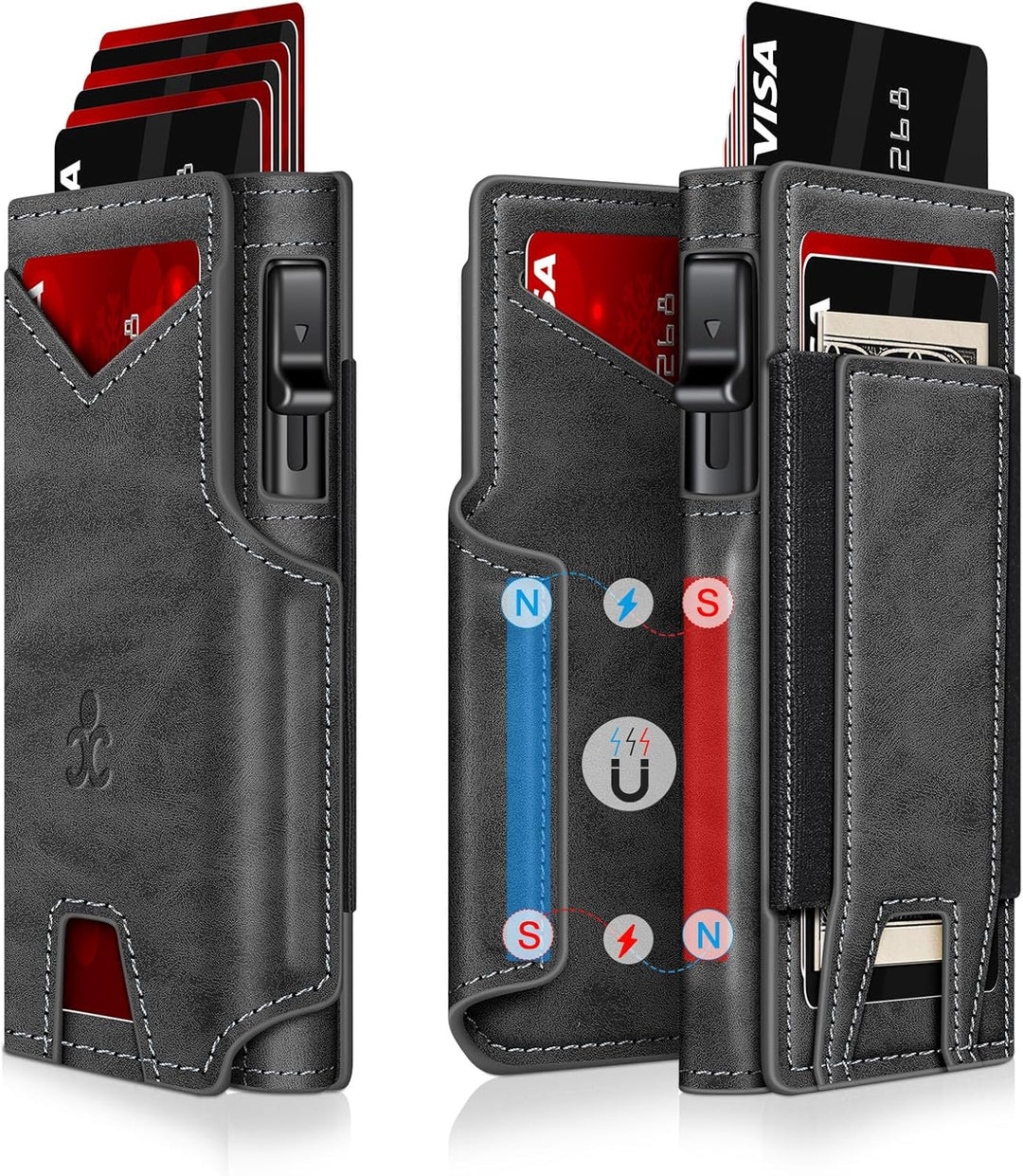SEMORID Cartera para hombre con tarjetero delgado desplegable para...