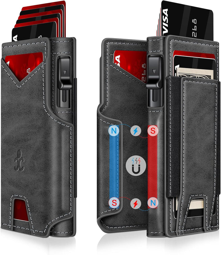 SEMORID Cartera para hombre con tarjetero delgado desplegable para...