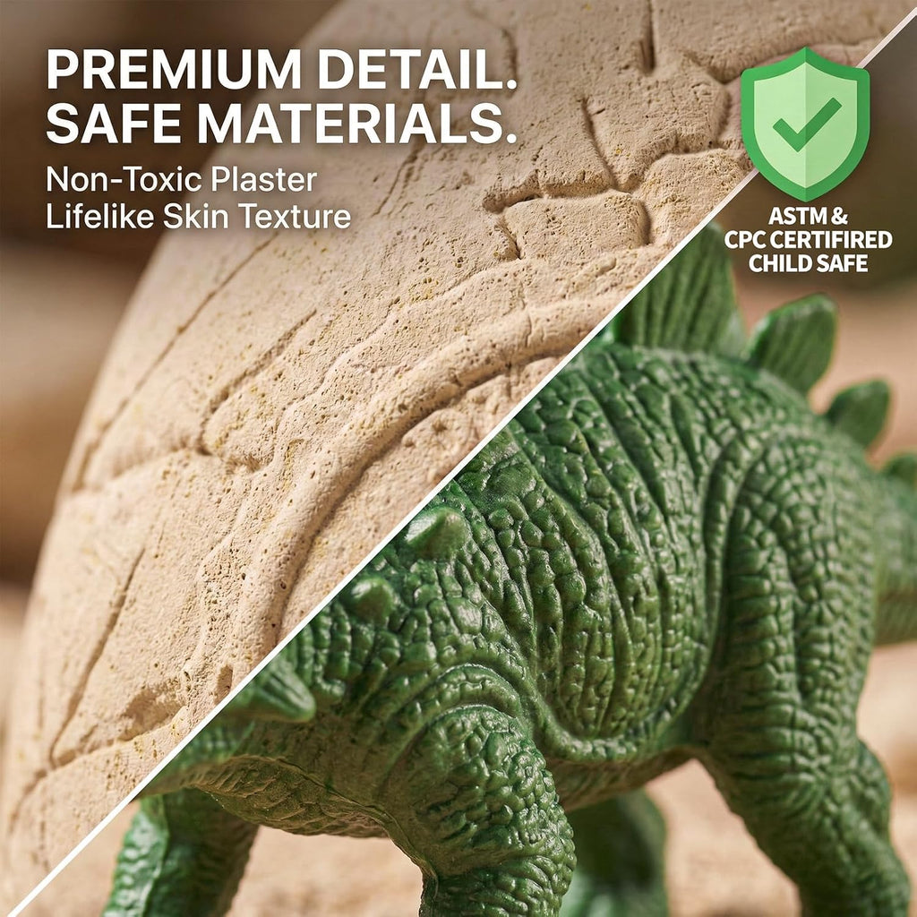 Uregoio 36 Kit único de excavación de dinosaurios con herramientas y