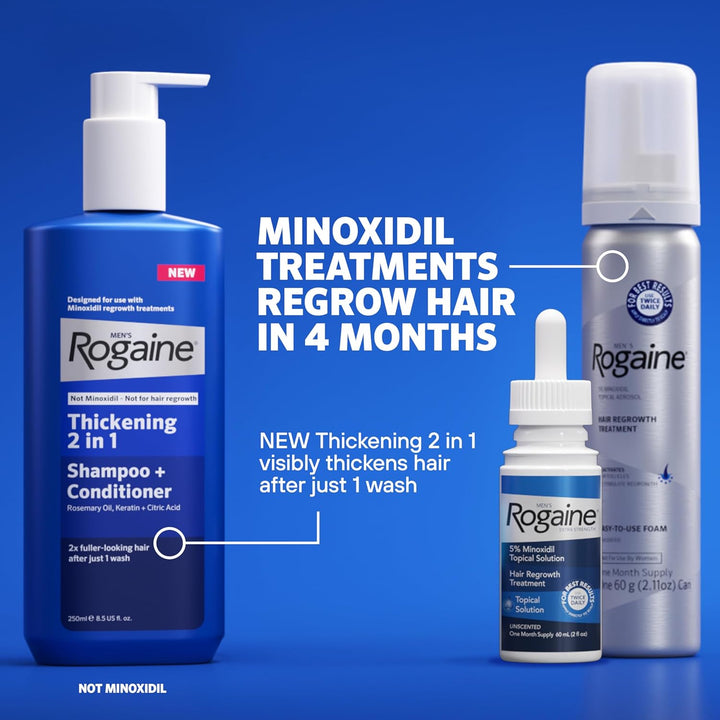 Rogaine para hombres 5% Minoxidil para hombres en espuma, crecimien...