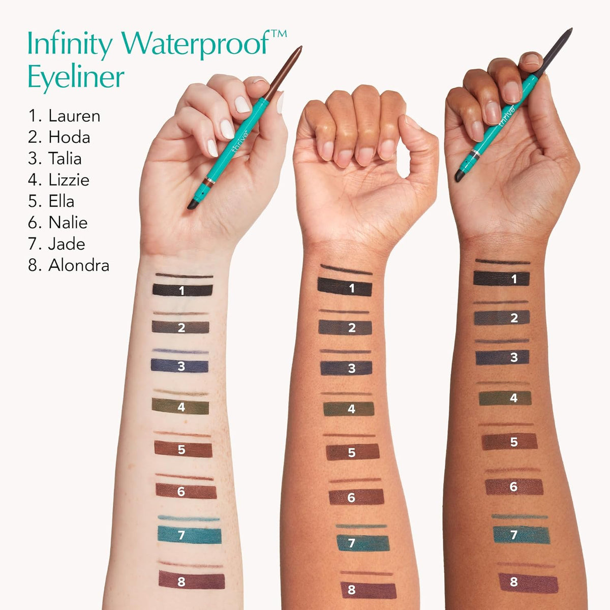 Thrive Causemetics Infinity Lápiz delineador de ojos impermeable, c...