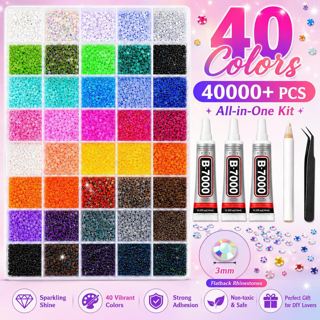 Kit de resina de gelatina de 40 colores, 40000 piezas, kit deslumbr...