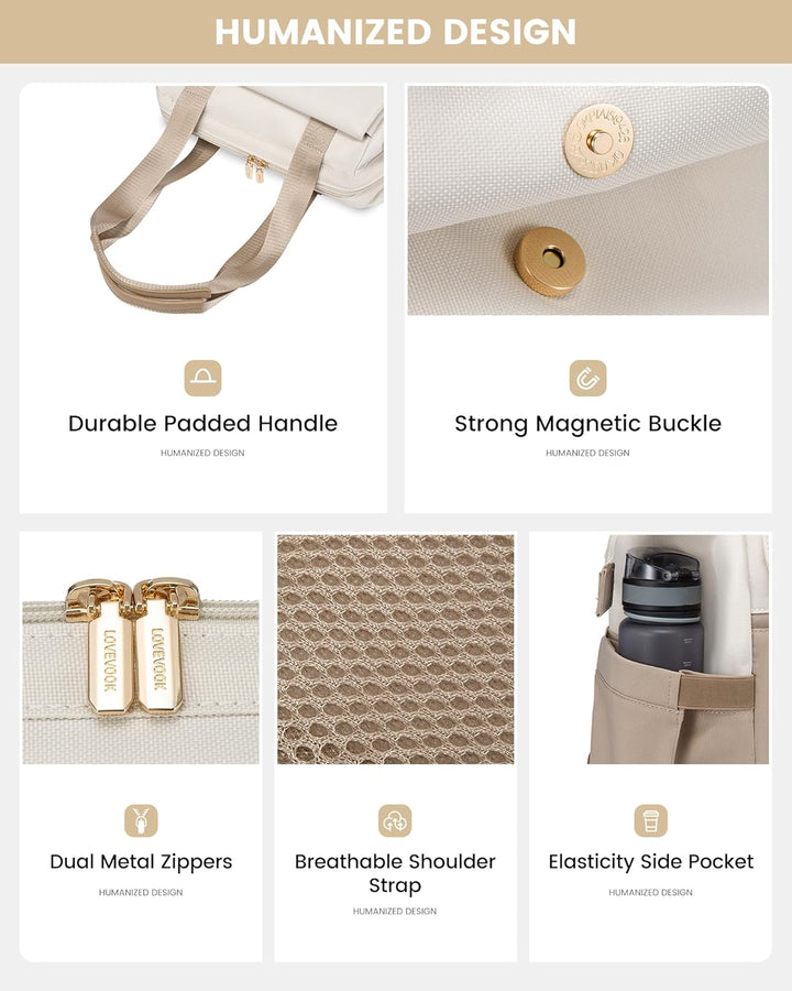 LOVEVOOK Mochila para laptop para mujer, mochila de trabajo convert...