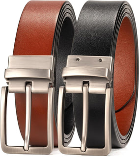 WOLFANT Cinturón de cuero reversible dos en uno, cinturón casual 10...