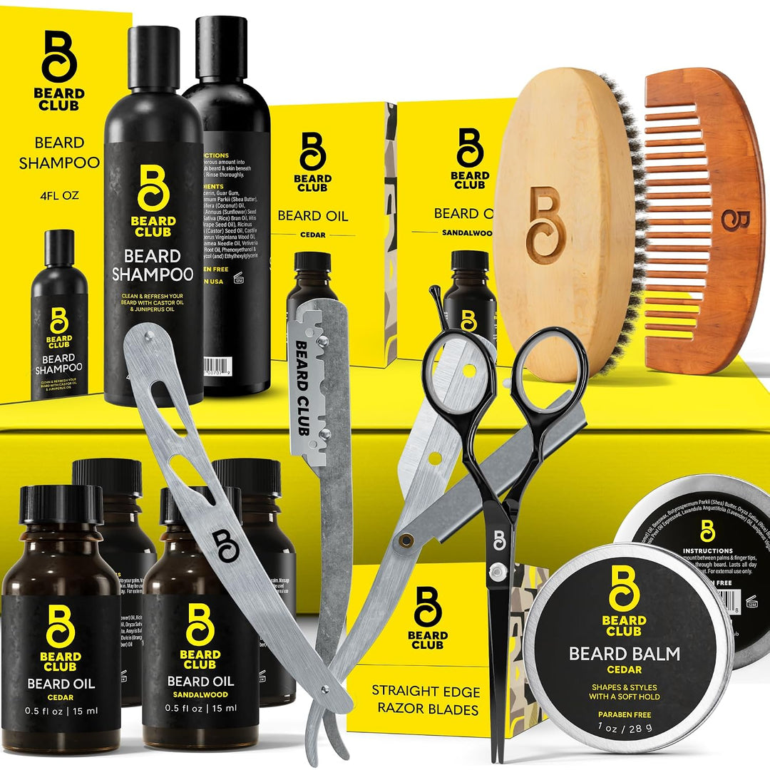 Kit de cuidado y aseo de barba The Beard Club para hombres - Kit de...