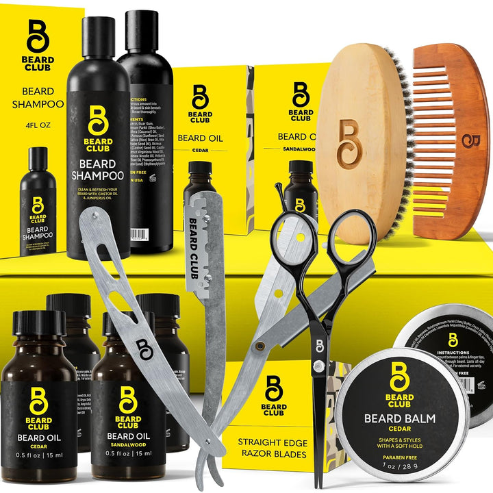 Kit de cuidado y aseo de barba The Beard Club para hombres - Kit de...