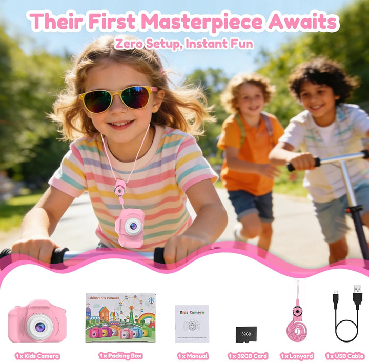 PROGRACE - Cámara digital para niños, 40MP FHD 1080P, cámara para n...
