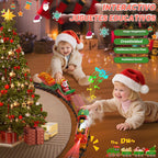Juego de tren de Navidad colgante con luz/humo/sonido/música, juego de tren de juguete alrededor debajo del árbol de Navidad, regalo de juguetes de Navidad con Papá Noel, juego de tren de árbol de Navidad para niños de 3-5, 4-8