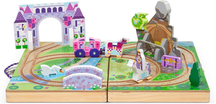 Melissa &amp; Doug 19 piezas de madera para llevar a lo largo de la...