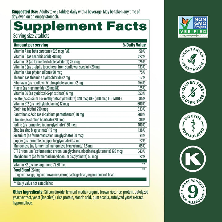 MegaFood Multivitamínico avanzado para hombres de más de 40 años \u...