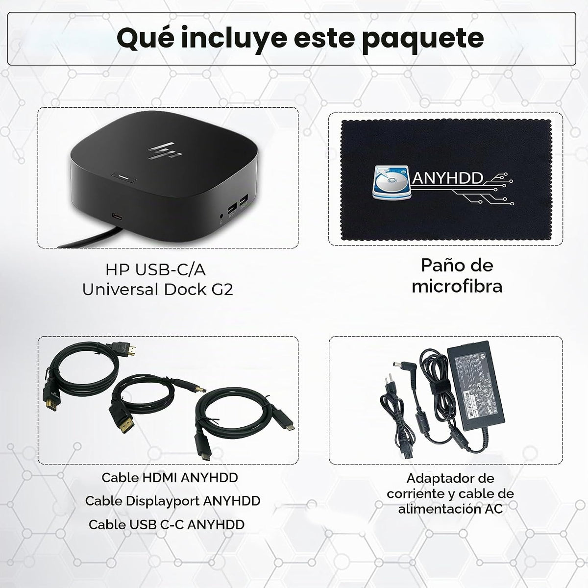 HP 5TW13UT#ABA Estación de acoplamiento USB-C Dock G2 con HDMI y