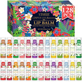 VISRIE Paquete de 128 bálsamos labiales, bálsamo labial natural a g...