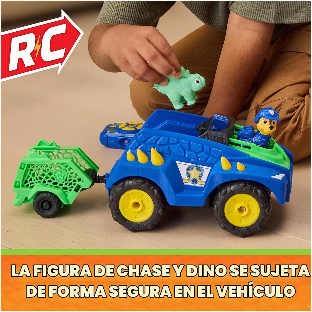 PAW Patrol: Dino Movie Dino Tow & Dash RC con Chase & Dinosuar Figures