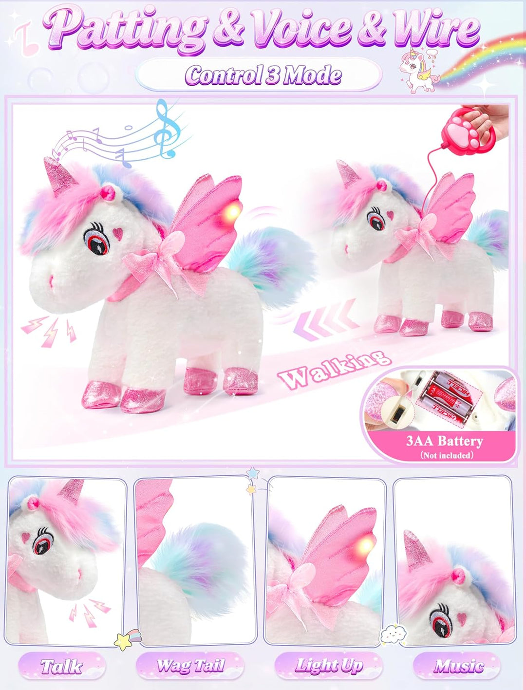 Jeowoqao - Juguetes de unicornio para niñas de 4 a 6 años, unicorni...
