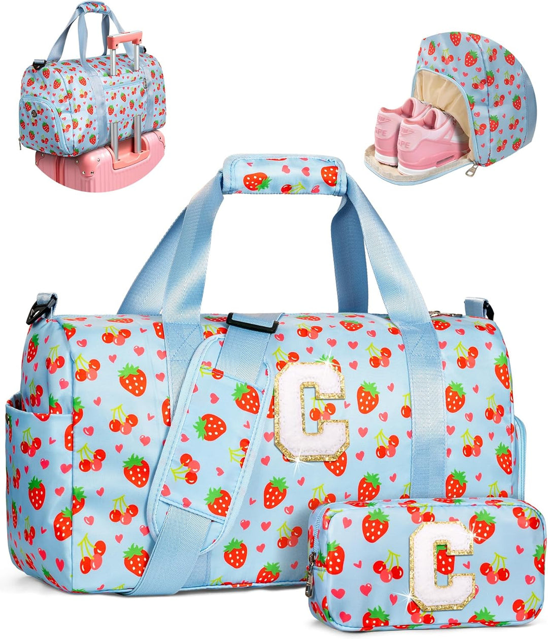Elilier Regalos para niñas, bolsa de lona inicial para niños, linda...
